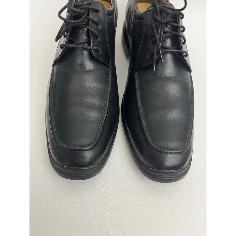 Cole Haan Men's C09283 Black Leather Apron Toe Derby Shoes Size 11 M